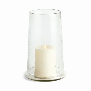 Plum & Post Gabriel Hurricane Medium - Tapered Clear Glass Candle Holder - 1 of 4