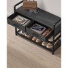 VASAGLE Hall Tree with Bench and Shoe Storage, Entryway Coat Rack with Shoe Bench, 2 Fabric Drawers, 10 Hooks - 3 of 4