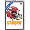 Trends International NFL Kansas City Chiefs - Drip Helmet 20 Framed Wall Poster Prints - 3 of 4