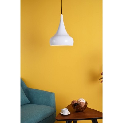 Matte Black Aluminum Pendant Light with Copper Interior