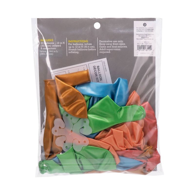 30ct Rainbow Balloon Pack - Spritz&#8482;, 2 of 5
