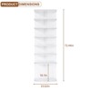 FONTOI 7 Tier Square Rotating Shoe Rack Tower with High Bottom, Organizer Rack, Handbag Rotate Shoes Closet Organization, White, 23.62"*72.44"*23.62" - 3 of 4