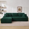 106" Modular Sectional Sofa, Cloud Sectional Couch with L-Shape Chaise/Deep Seat/Armrest/Plush Corduroy Fabric, No Assembly Required, Space-Saving - 2 of 4