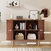 TROPOW Sideboard Buffet Cabinet with Storage, 47"Mid Century Modern Accent Cabinet, Sliding Door Entryway Small Storage Cabinets for Kitchen - 4 of 4