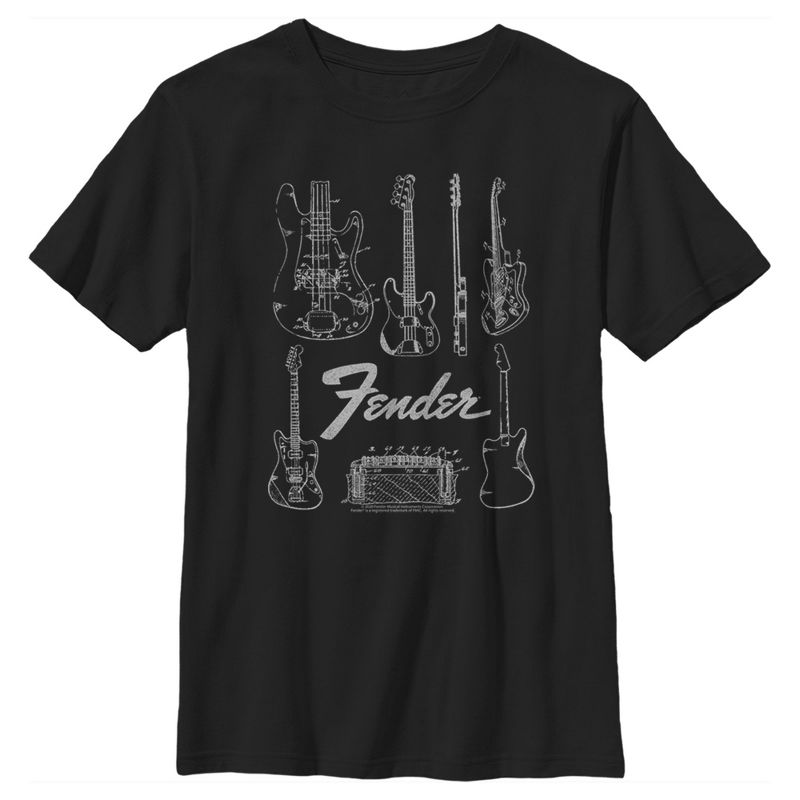 Boy's Fender Guitar Chart T-Shirt, 1 of 6