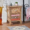 Fullen Handcrafted Boho 2 Drawer Mango Wood Nightstand Natural - Christopher Knight Home: Bohemian Style Furniture - 2 of 4