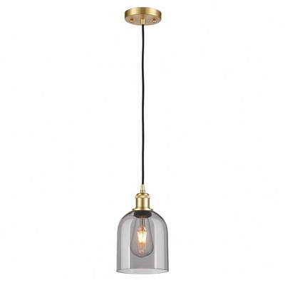 Bella - 1 Light Cord Hung Mini Pendant In Industrial Style-9.5 Inches Tall and 5.5 Inches Wide