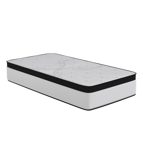 Merrick Lane 12 Inch Extra Firm Twin Hybrid Pocket Spring & CertiPUR-US  Certified Foam Mattress in a Box