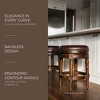 Maven Lane Pullman Backess Kitchen Stool with Vegan Leather Upholstery - 2 of 4