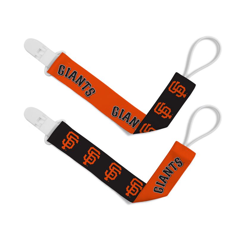 BabyFanatic Officially Licensed Unisex Pacifier Clip 2-Pack - MLB San Francisco Giants - Officially Licensed Baby Apparel, 2 of 8
