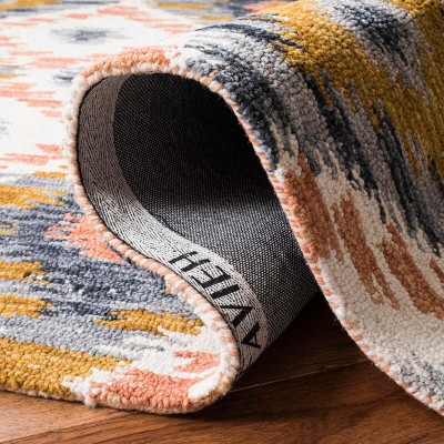 Sublime Ivory Wool Hand-Knotted Boho Runner Rug