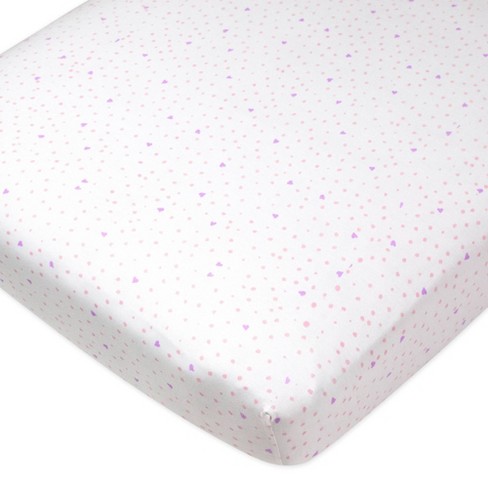 Honest Baby Organic Cotton Fitted Crib Sheet - Love Dot : Target