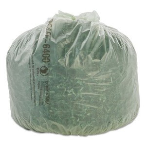 Stout by Envision EcoSafe-6400 Bags, 13 gal, 0.85 mil, 24" x 30", Green, 45/Box - 1 of 4
