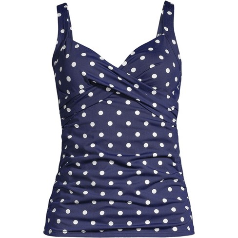 Lands' End Women's Wrap Underwire Tankini Top Swimsuit