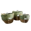 Essential Decor & Beyond 3-Piece Set Seagrass and Paulownia Wood Basket with Handle Indoor Decor - 4 of 4