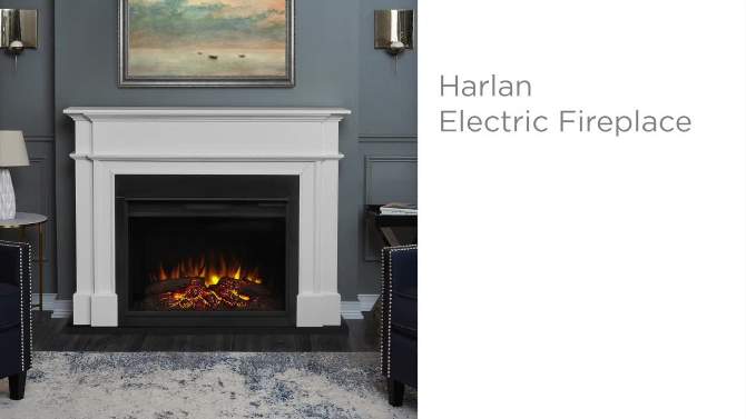 Real Flame Harlan Decorative Fireplace White, 2 of 11, play video
