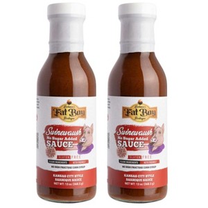 Fat Boy Hickman's BBQ 13 oz Keto Friendly Swinewaush BBQ Sauce - Pack of 2 - 1 of 4
