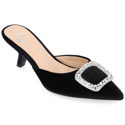 Journee Collection Womens Rishie Slip On Kitten Heel Mule Pump