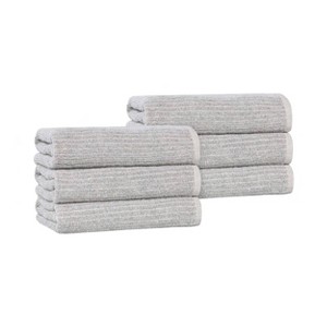 Viscose Cotton Blend Medium Weight Soft Textured Ribbed Towel Set by Blue Nile Mills - 1 of 4