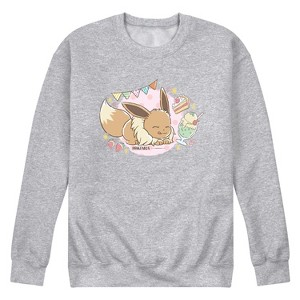 Men's - Pokémon - Cafe Eevee Graphic Fleece Sweatshirt - 1 of 4