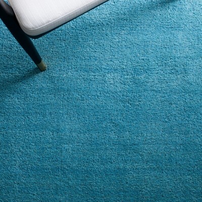 Turquoise Handmade Wool 9' x 12' Tufted Area Rug