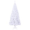 vidaXL 7 ft Artificial Christmas Tree with Steel Stand - Indoor Use Only - PVC Material - 910 Branches - Snow-Covered Look - White - 2 of 4