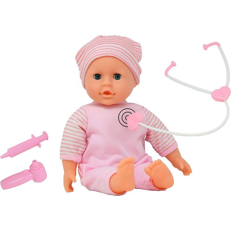 The New York Doll Collection 14 Inch Talking Baby Doll Doctor Playset, 1 of 5