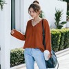 Anna-Kaci Women's Contrast Button Detail Knit Sweater - 2 of 4