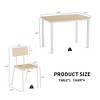 KTMBDW 5-Piece Kitchen Dining Table Set, Wood Tabletop & Heavy-Duty Metel Frame, Rectangle Dinette with 4 Chairs for Dining Room - 4 of 4