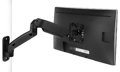 Black Adjustable Full Motion Wall Mount Monitor Arm