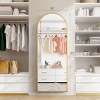 SEVOBAL Full Length Mirrors Flexible Simple Placement Slim Frame Reflection Accent Elegant Design For Living Spaces, Gold, 72"*1"*27" - 4 of 4