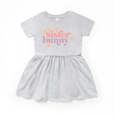 The Juniper Shop Sister Bunny Toddler Graphic Dress