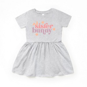 The Juniper Shop Sister Bunny Toddler Graphic Dress - 1 of 3