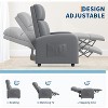 Recliner Chair for Adults,PU Leather Lazy Recliner Ergonomic Adjustable Single Sofa Enhanced with Side Pocket, Tall Back, Wide Arms Padded Seat - 2 of 4