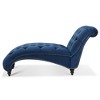 Dolonm Chaise Lounge,Armless Chaise Lounge,Velvet Accent Chair,Solid Wood Frame,220LBS Capacity for Bedroom/Living Room - 4 of 4