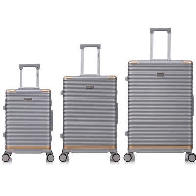 Vynxaria 3-Piece Luggage Set: 20/24/28 Inch PC+Aluminum Frame, Stylish Design with Password Lock for All Travel Needs