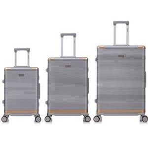Vynxaria 3-Piece Luggage Set: 20/24/28 Inch PC+Aluminum Frame, Stylish Design with Password Lock for All Travel Needs - 1 of 4