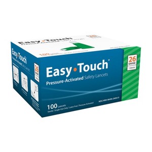 Easy Touch Pressure Activated Safety Lancet 26G, 100 Ct - 1 of 3