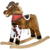 Cesicia Baby Rocking Horse, Plush Animal Rocker with Realistic Sound, Saddle, Toy forAges 3-8 Years Old Child, Brown - 2 of 4