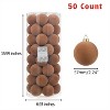 Every Day is Christmas Velvet 50ct 57cm/2.24" Christmas Ornaments, Shatterproof Christmas Tree Ornament Set, Flocking Ball Decorations - 2 of 4