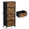 WOWLIVE 5 Drawer Dresser, Chest of drawers, Bedroom dresser,Rustic Brown - 3 of 4