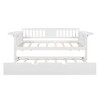 NicBex Twin Size Daybed Modern Wooden Bed Frame with Trundle, 2 Tables and Guardrails for Bedroom, Living Room, No Box Spring Required - 3 of 4