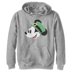 Boy's Disney Mickey With Irish Hat Pull Over Hoodie - 1 of 4