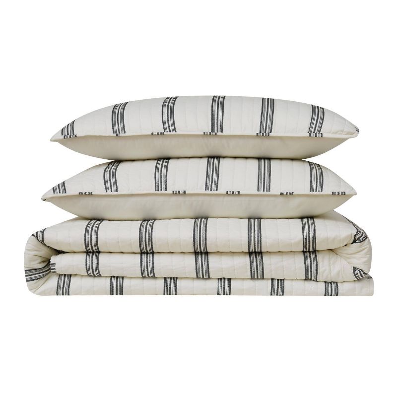 Truly Soft Everyday Millenial Stripe Quilt Set, 4 of 8