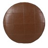 Christopher Knight Home Denell Faux Leather Large Ottoman Cognac Brown - 3 of 4