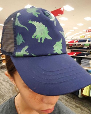 Kids' Dino Printed Baseball Hat - Cat & Jack™ Navy Blue