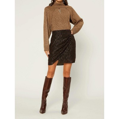 Women's Zig Zag Shimmer Skirt - current air