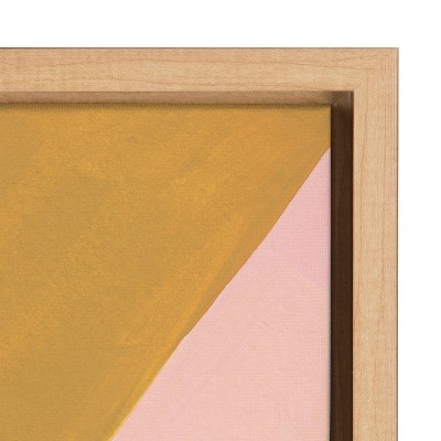 Teotitlan Valley Abstract Landscape Canvas in Natural Frame