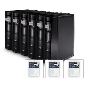 Bellagio-Italia CD/DVD Storage Binder - Black - Leather - 144-Disc Capacity - 1 of 4