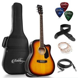 Ashthorpe Full-Size Cutaway Dreadnought Acoustic Electric Guitar Package with Premium Tonewoods - 1 of 4